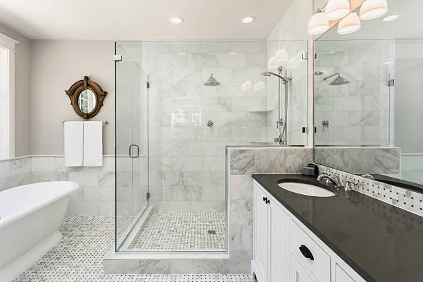 AGH Commercial Beautiful Bathroom, shower, bathtub and sink